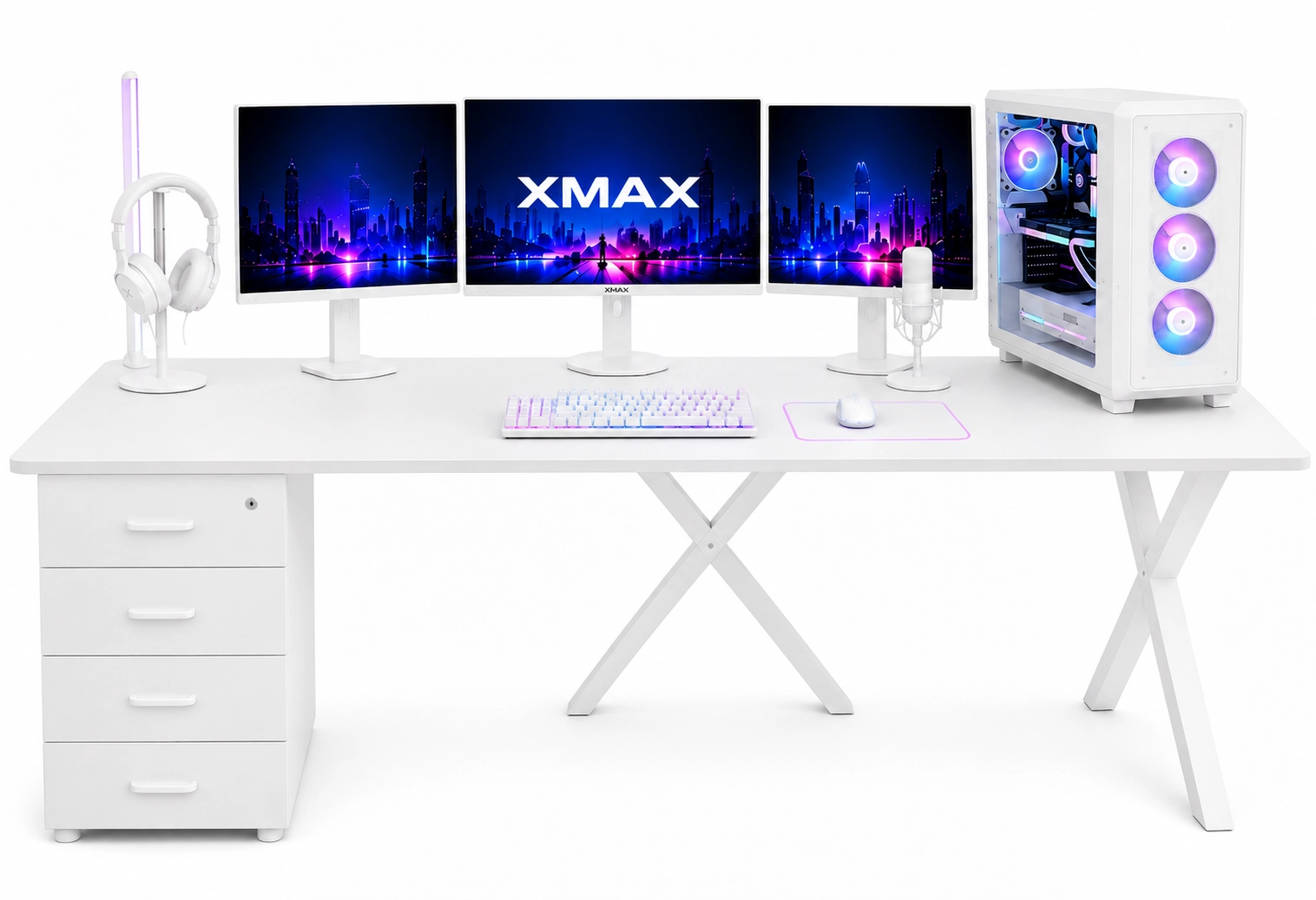 Çekmeceli Oyuncu Masası – XMAX Nexar Soldan Çekmeceli MDF Gaming ve Çalışma Masası