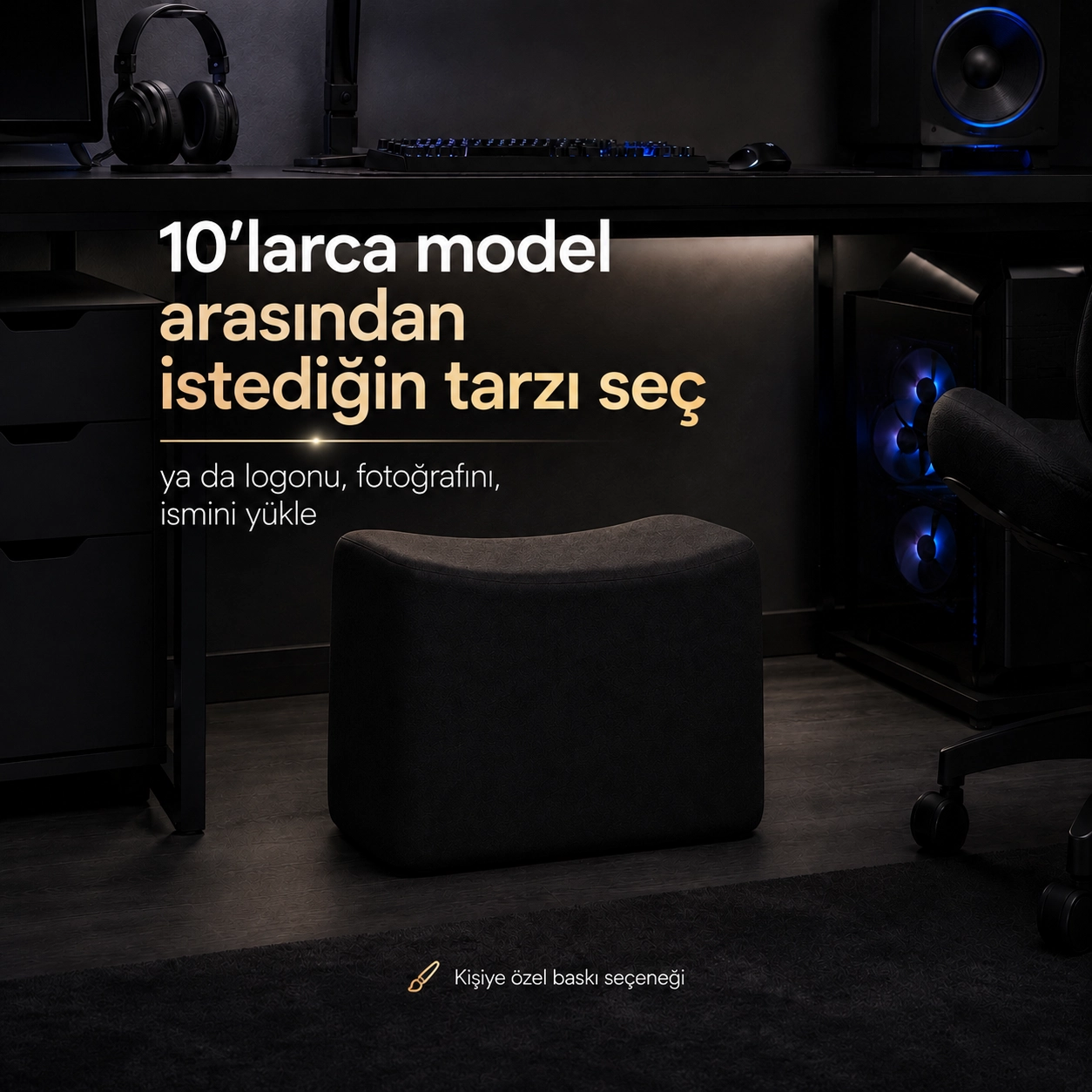 XMAX Liva Kişiye Özel Fotoğraf Baskılı Ayak Uzatma Pufu