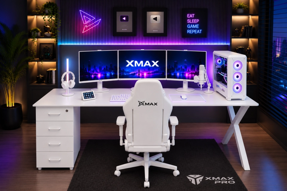 Çekmeceli Oyuncu Masası – XMAX Nexar Soldan Çekmeceli MDF Gaming ve Çalışma Masası
