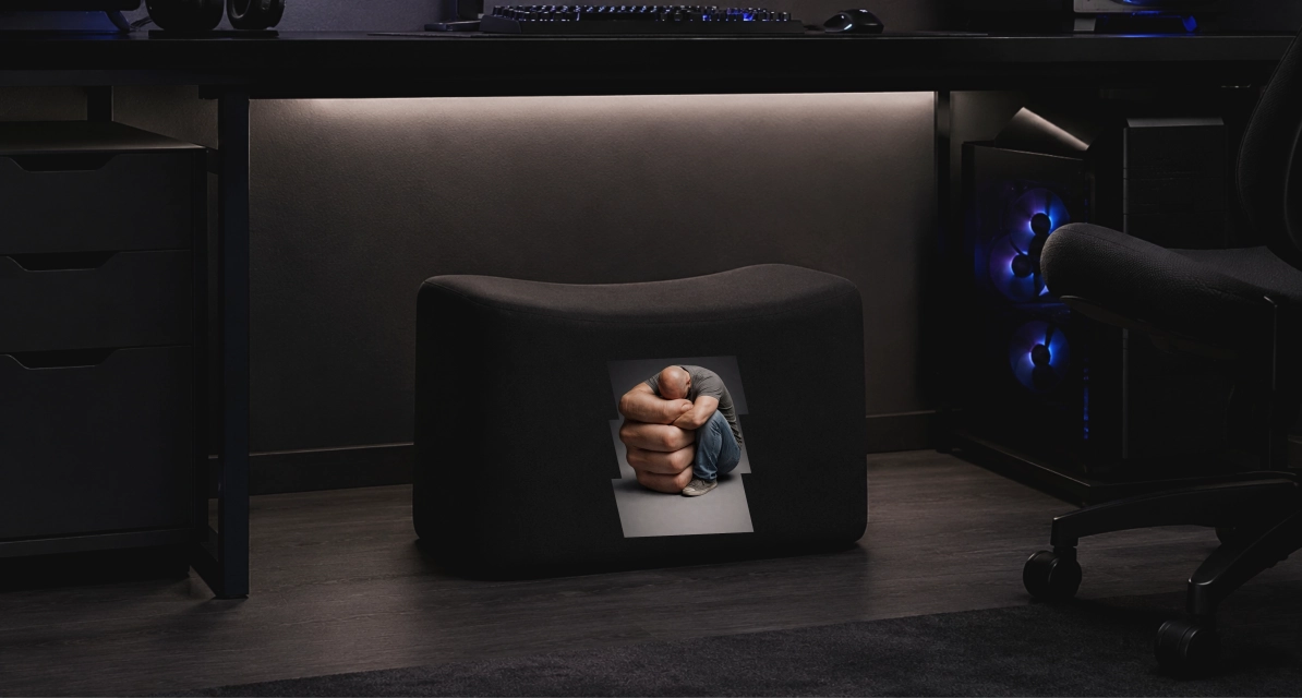 XMAX Liva Kişiye Özel Fotoğraf Baskılı Ayak Uzatma Pufu