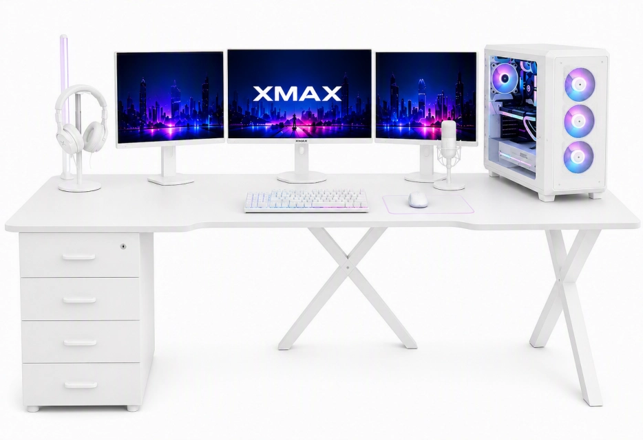 Çekmeceli Oyuncu Masası – XMAX Nexar Soldan Çekmeceli MDF Gaming ve Çalışma Masası
