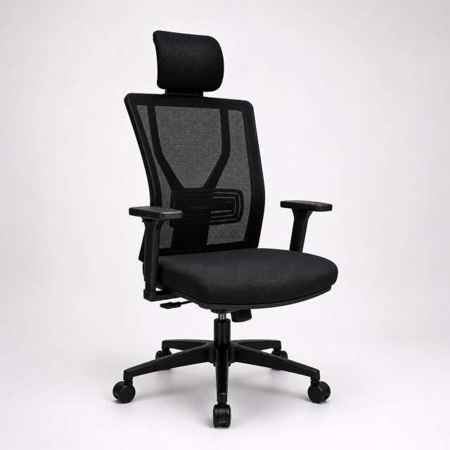 XMAX Office 3D Kol İthal Mekanizmalı Siyah Çalışma Koltuğu