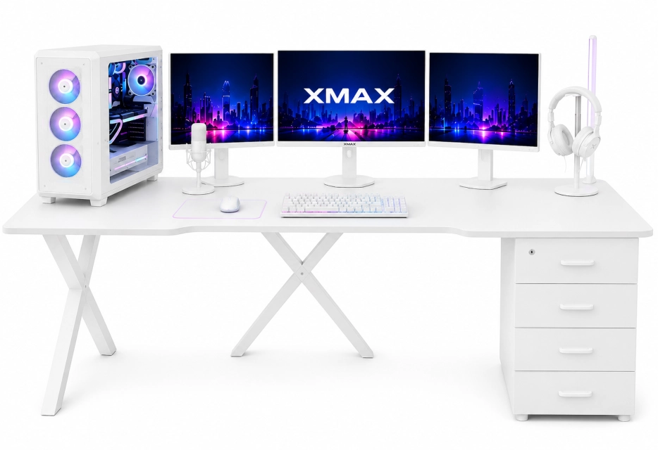 Çekmeceli Oyuncu Masası – XMAX Nexar Sağdan Çekmeceli MDF Gaming ve Çalışma Masası